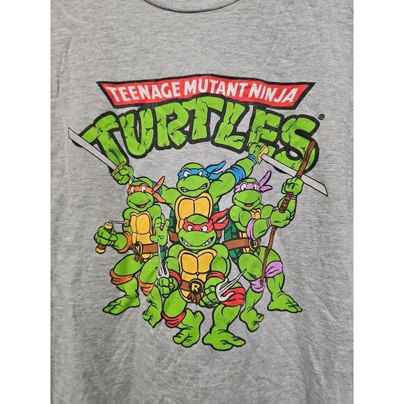 Teenage Mutant Ninja Turtle Size S Nickelodeon Mens Gray Short Sleeves T Shirt - Picture 2 of 3